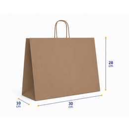 sacola de papel kraft  P horizontal